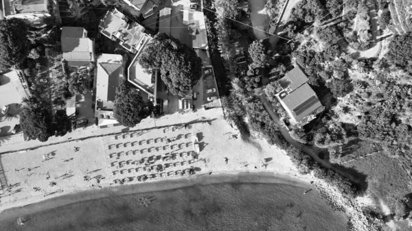 Vista Aérea Isla Elba Playa Cavoli Costa Sur Temporada Verano — Foto de Stock