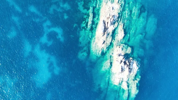 Vista Aérea Isla Elba Playa Cavoli Costa Sur Temporada Verano — Foto de Stock