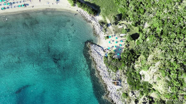 Luftaufnahme Der Insel Elba Cavoli Beach Und Die Südküste Der — Stockfoto