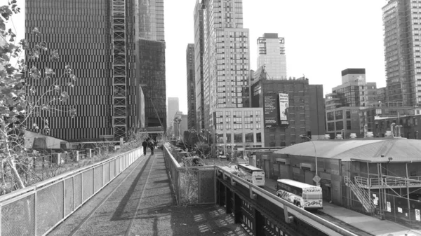 New York City December 2018 People Walk Famous High Line — Stock Photo, Image