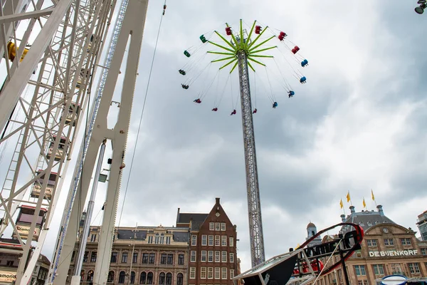 Amsterdam Nizozemsko Dubna 2015 Náměstí Přehrady Hlavní Atrakcí Města — Stock fotografie