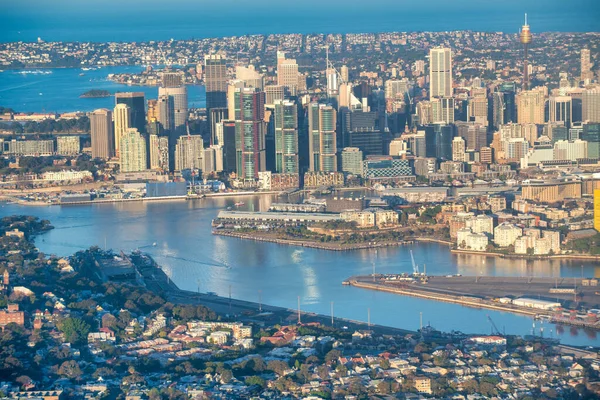 Sydney August 2018 Aerial View City Cbd Airplane — Stock Photo, Image