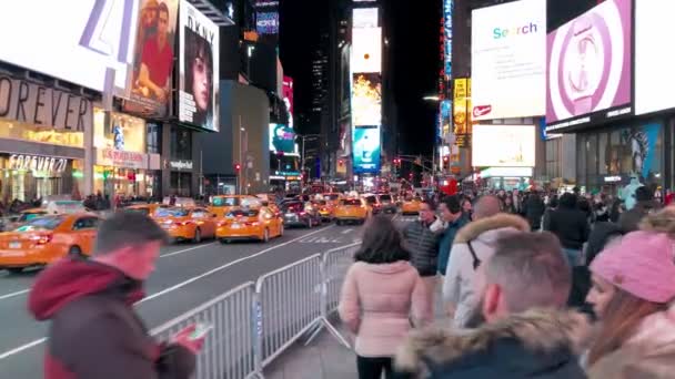 曼哈顿 时代广场的空间 — 图库视频影像
