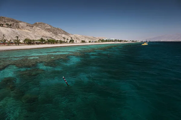 Vue Sur Récif Corallien Plage Mer Rouge — Photo