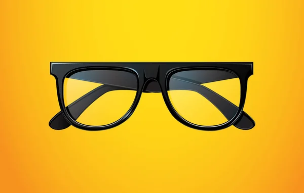 Ilustración Realista Del Vector Gafas Negras — Vector de stock