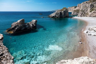 Kythira adasında Kaladi Plajı, Iyon, Yunanistan