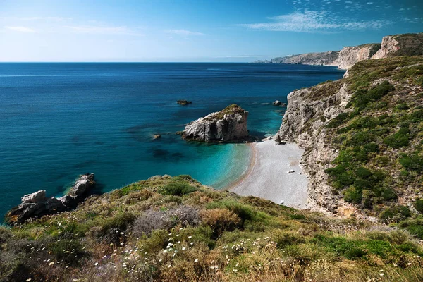 Praia Kaladi Ilha Kythira Jónico Grécia — Fotografia de Stock