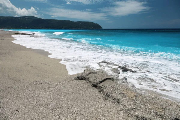 Agios Ioannis Beach Île Lefkada Grèce Belle Mer Turquoise Sur — Photo