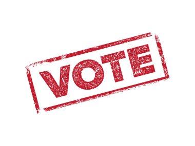 Oy kauçuk kırmızı vektör damga