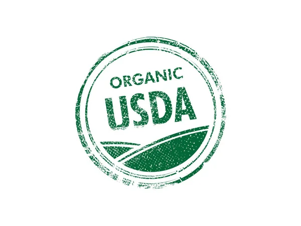 Usda organic vector stamp on white background — Stock Vector