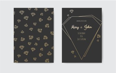 elmas: Davetiyeli. Vektör çizim.