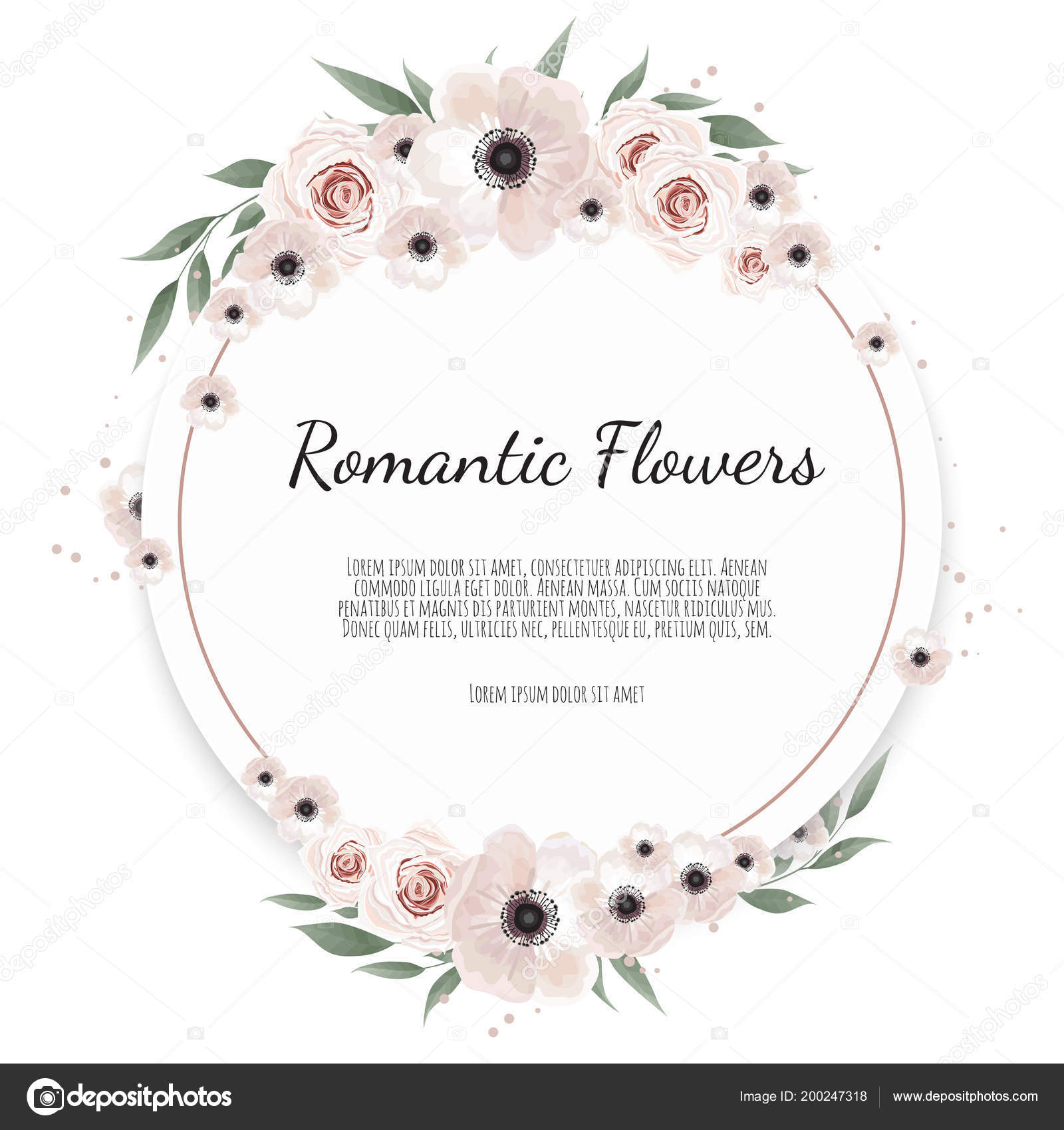 vector floral design card greeting postcard wedding invite template elegant frame with rose and anemone stock vector c anasteisha 200247318 https depositphotos com 200247318 stock illustration vector floral design card greeting html