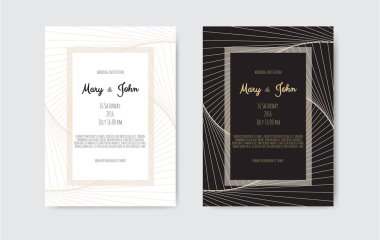 Siyah bir zemin üzerine altın vintage tebrik kartı.