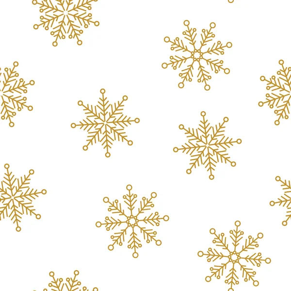 Снежинки Бесшовный Узор Рождественской Упаковки Текстиля Обои Векторные Иллюстрации — стоковый вектор