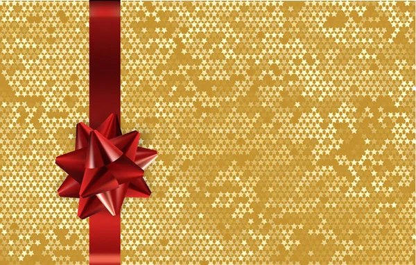 クリスマスと新年の背景ゴールドにキラキラ テクスチャ クリスマス カード ベクトル図 — ストックベクタ