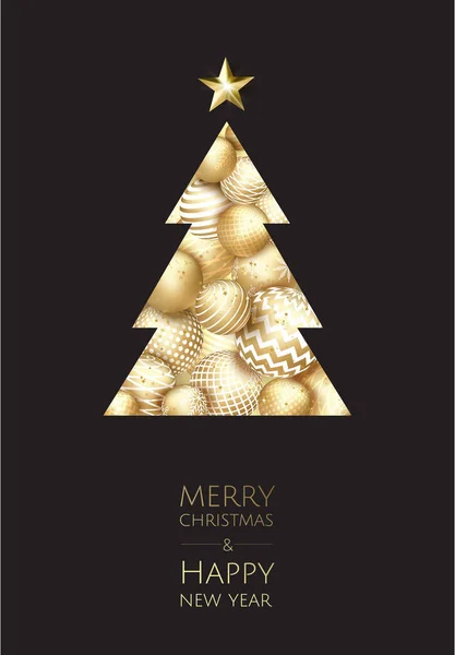 Καλά Χριστούγεννα Και Ευτυχισμένο Νέο Έτος Διάνυσμα Κάρτα Σύγχρονο Πρότυπο — Διανυσματικό Αρχείο