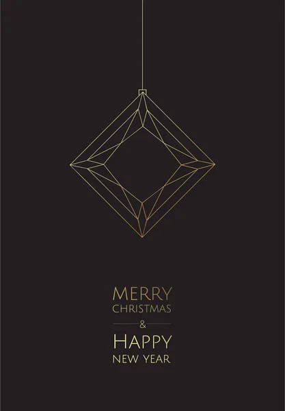 Merry Christmas Happy New Year Vector Modern Template Card Abstract — Stock Vector