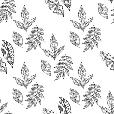 Sorunsuz yaprakları desen. Afiş, poster, kart, kapak, davet, afiş broşür veya üstbilgi için tasarım.