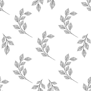 Sorunsuz yaprakları desen. Afiş, poster, kart, kapak, davet, afiş broşür veya üstbilgi için tasarım.