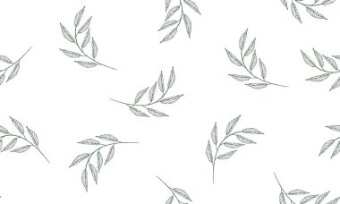 Yaprakları ile dikişsiz desen. Vektör çiçek arka plan.