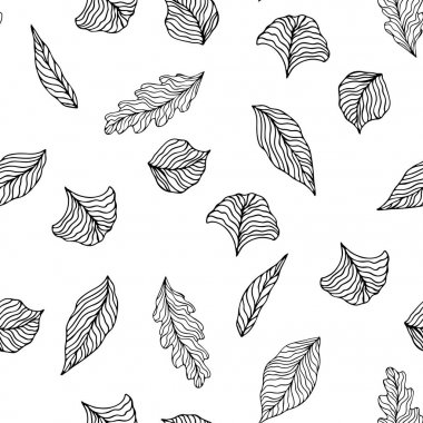 Sorunsuz yaprakları desen. Afiş, poster, kart, kapak, davet, afiş broşür veya üstbilgi için tasarım.