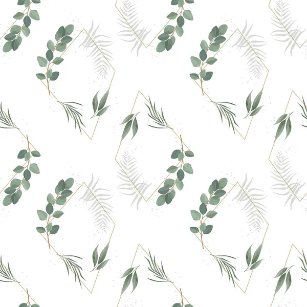 Seamless leaves pattern. Design for banner, poster, card, cover, invitation, placard brochure or header. — Stock Photo, Image