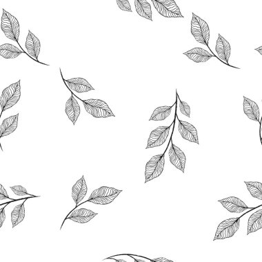 Sorunsuz yaprakları desen. Afiş, poster, kart, kapak, davet, afiş broşür veya üstbilgi için tasarım.