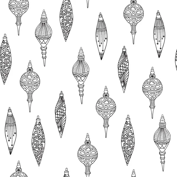Seamless Christmas pattern. Christmas tree balls. Vector illustration. — Stock Vector