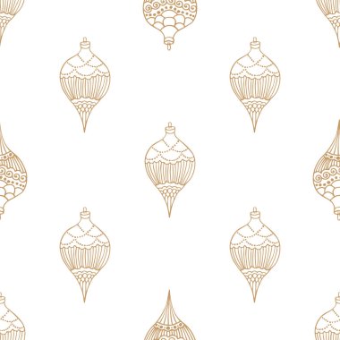 Noel ağacı topları ile Xmas kusursuz desen el çizimi sanat tasarımı çizimi çizimi çizimi çizimi çizimi çizimi çizimi çizimi