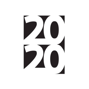 Mutlu Yıllar 2019 metin tasarımı. Broşür tasarım şablonu, kart, afiş.