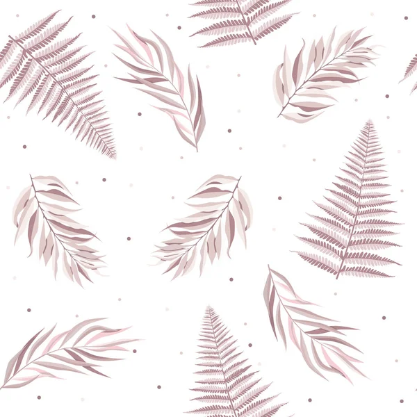 Абстрактный бесшовный рисунок с листьями. Векторный шаблон. — стоковый вектор