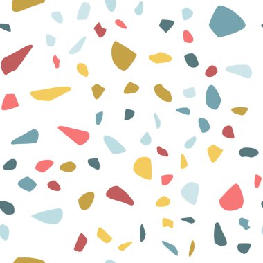 Terrazzo kusursuz desen. Pastel renkler. Mermer. Soyut arkaplan.