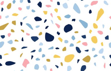 Terrazzo kusursuz desen. Pastel renkler. Mermer. Soyut arkaplan.