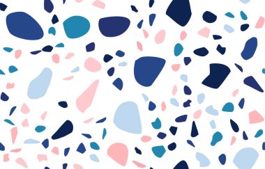 Terrazzo kusursuz desen. Pastel renkler. Mermer. Soyut arkaplan.