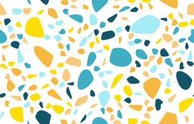 Terrazzo kusursuz desen. Pastel renkler. Mermer. Soyut arkaplan.