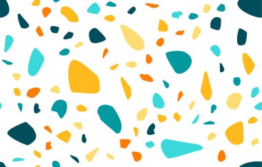 Terrazzo kusursuz desen. Pastel renkler. Mermer. Soyut arkaplan.