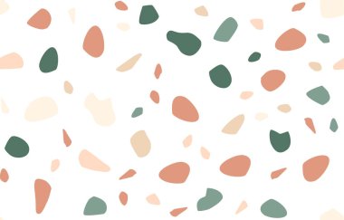 Terrazzo döşeme vektörü pastel renklerde pürüzsüz desen