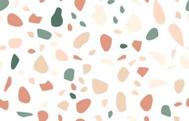 Terrazzo kusursuz desen. Pastel renkler. Mermer. Soyut arkaplan.