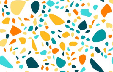 Terrazzo kusursuz desen. Pastel renkler. Mermer. Soyut arkaplan.