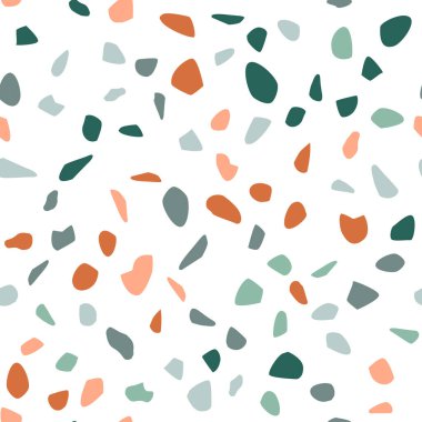 Terrazzo kusursuz desen. Pastel renkler. Mermer. Soyut arkaplan.