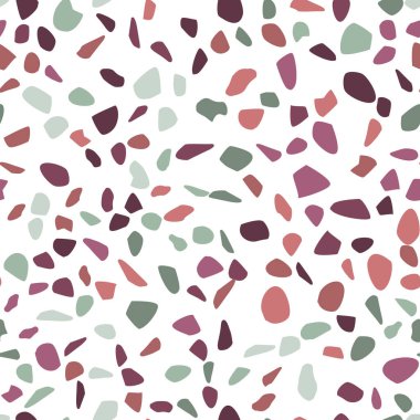 Terrazzo kusursuz desen. Pastel renkler. Mermer. Soyut arkaplan.