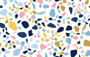 Terrazzo kusursuz desen. Pastel renkler. Mermer. Soyut arkaplan.