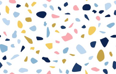 Terrazzo kusursuz desen. Pastel renkler. Mermer. Soyut arkaplan.