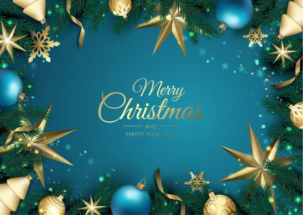 Merry Christmas background with christmas element. Vector illustration — Stock Vector