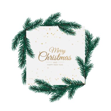 Mutlu noel arkaplanı ve noel unsuru. Vektör illüstrasyonu