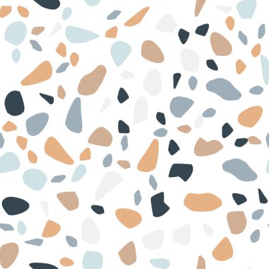 Terrazzo kusursuz desen. Pastel renkler. Mermer. Soyut arkaplan.