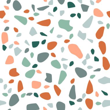 Terrazzo kusursuz desen. Pastel renkler. Mermer. Soyut arkaplan.