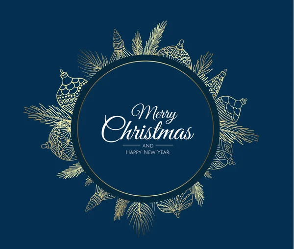 Feliz Natal cartão abstrato com moldura. Venda de Natal, banner da web de férias. —  Vetores de Stock