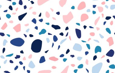 Terrazzo kusursuz desen. Pastel renkler. Mermer. Soyut arkaplan.