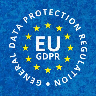 vektör çizim tasarım genel veri koruma Yönetmeliği metin ile AB-Gdpr düz etiketin 